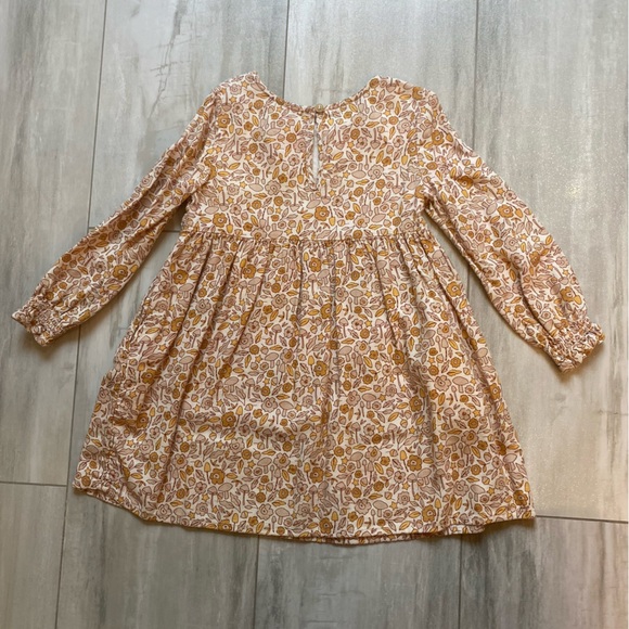 Cat & Jack Long Sleeve Fall Leaves Dress with Smocking, size 4T - Picture 6 of 9